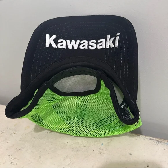 Kawasaki Team Green New Era Snapback Truckers Hat - Picture 4 of 6